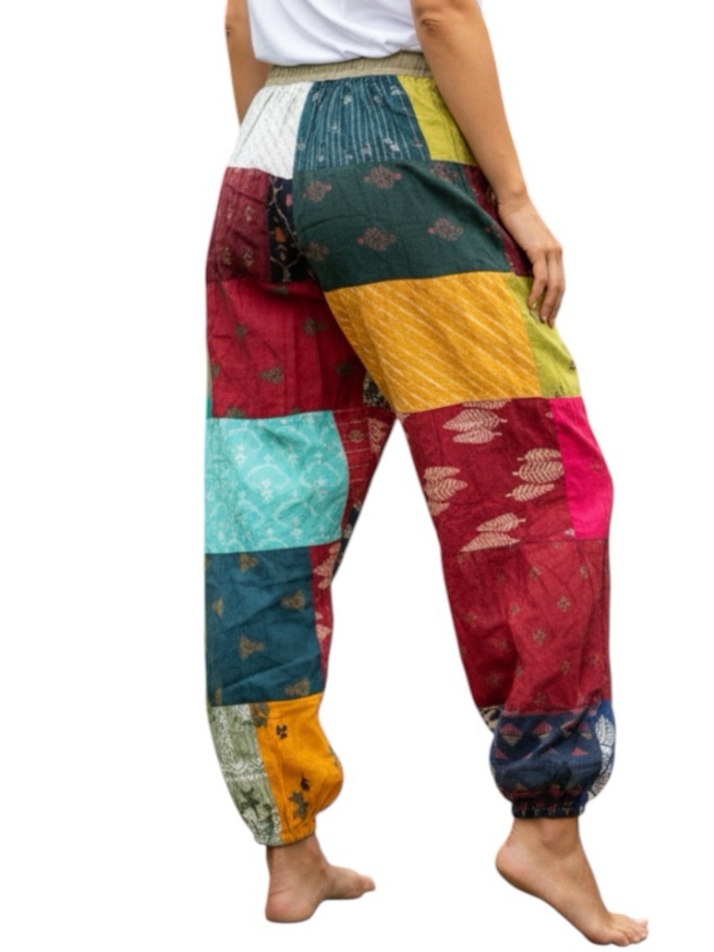 **NWT** Bohemian Patchwork Harem Pants - Multicolor
